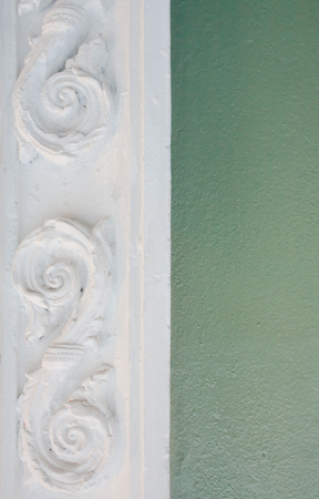 unique style pattern of concrete on green backgroundの写真素材