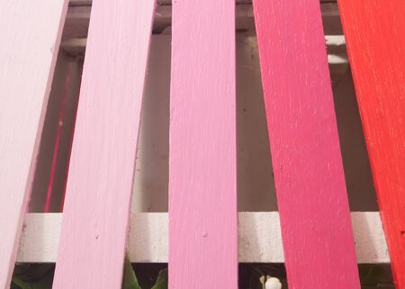 wooden slat with pink shading colorの写真素材