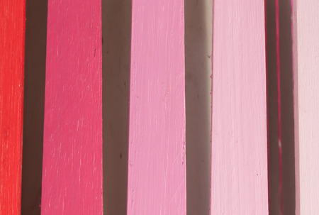 wooden slat with pink shading colorの写真素材
