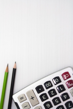 number keypad  of a calculator on white backgroundの写真素材