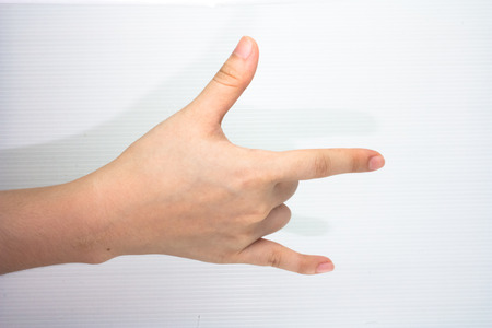 hand gesture with love signの写真素材