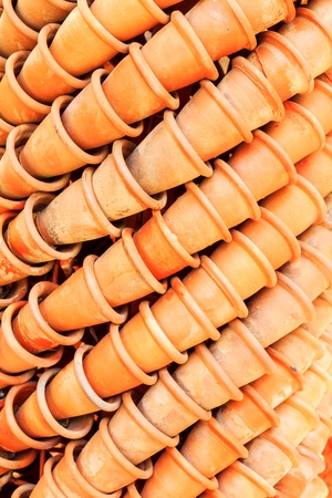 flower pots  backgroundの写真素材