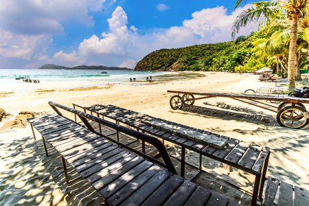 Colorful sunset on islandの写真素材