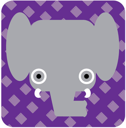 Vector icon illustration of cute animal, elephantのイラスト素材