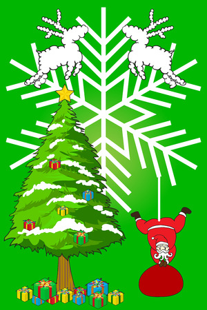 Santa clause Christmas gift vector.のイラスト素材