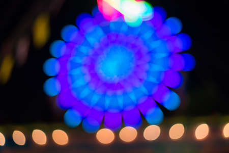 Colorful defocused color lights bokeh background, Chrismas lights bokeh.の写真素材