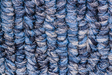 Blue fabric texture background. Textile detail of carpet
