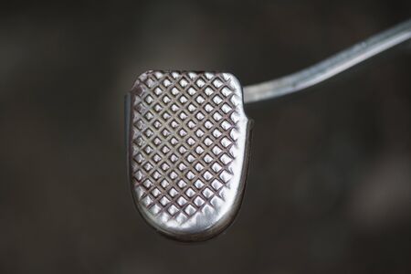 Motorbike metal brake pad, metal texture, pedal brake.の写真素材