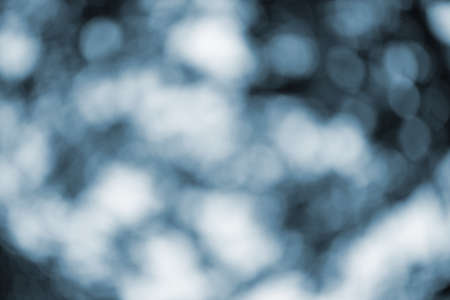 Natural blue background with bokeh circles from tree and leaf. green blurry used for backdrop.