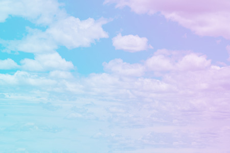 Sweet pastel colored cloud and sky with sun light, soft cloudy with gradient pastel color...