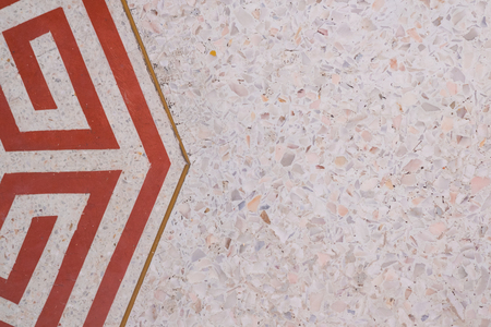 Terrazzo polished stone floor and wall pattern and color surface marble and granite stone, material for decoration background texture, interior design.の写真素材