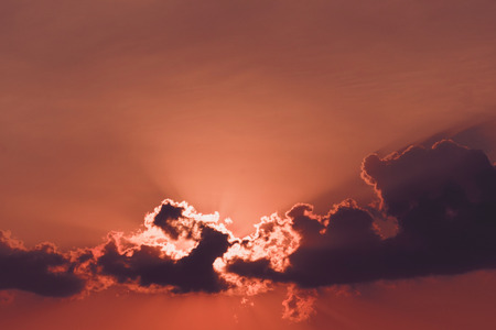 Beautiful sunrise or sunset sky and cloud, scenic orange sunrise, nature view.の写真素材