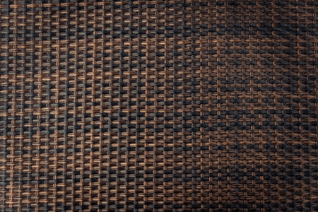 Dark brown wicker texture background. detail of weave seamless texture.の写真素材