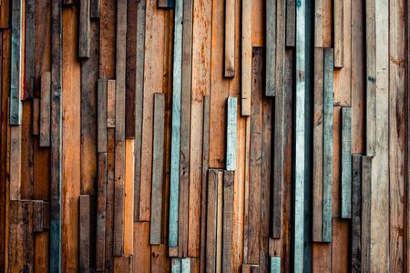 Timber wood wall texture background, dark wooden wall surface for decoration.の写真素材