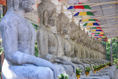 Buddha statue  Long rowsの写真素材