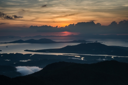 Sunset sea viewの写真素材