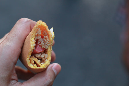tokyo sweets,rolling pancake in hand ,thai street food