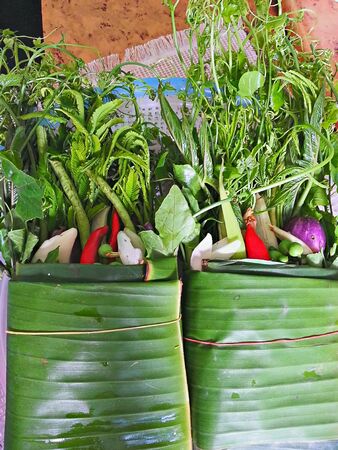 Mix vegetable for making local Northern Thai foodの素材