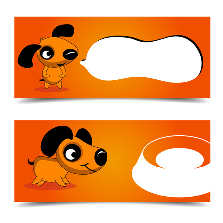 Dog and card brochure templateのイラスト素材