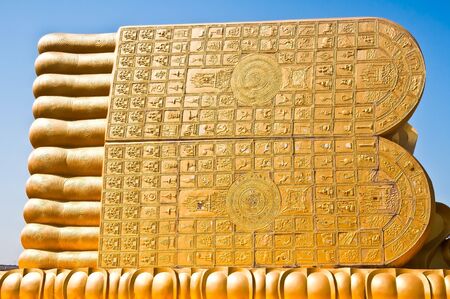 Foot of the buddha imageの写真素材