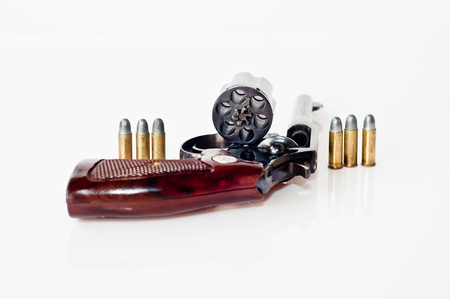 old  revolver six bullets