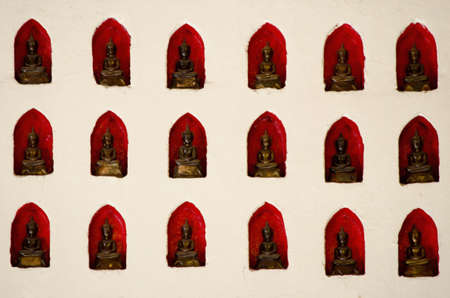 Buddha on red の写真素材