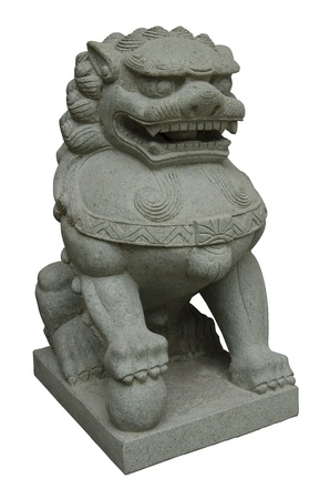 lion guard on white backgroundの写真素材