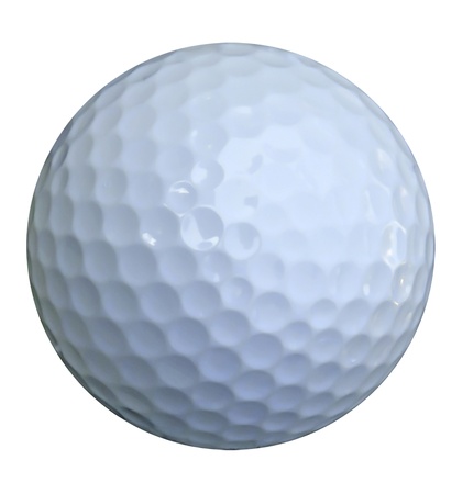 golf ball isolated on whiteの写真素材