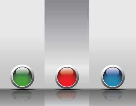 3 reflection icons on grey backgroundのイラスト素材