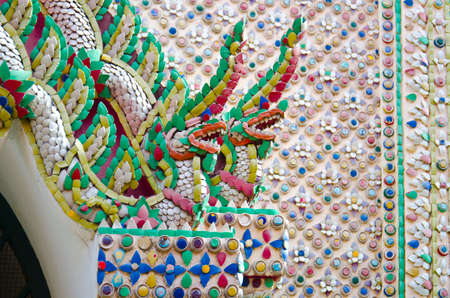 naga on temple roof, emerald temple, grand palace, Thailand