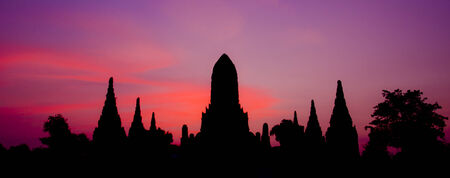 Wat Chai Watthanaram Temple in Ayuthaya, Thailand の写真素材