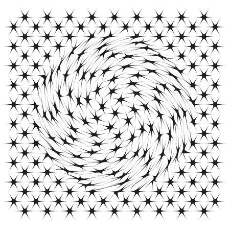 Vector file of star illusion shapes on white backgroundのイラスト素材