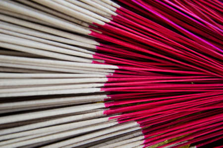 Incense stick on gold tray. abtract styleの写真素材