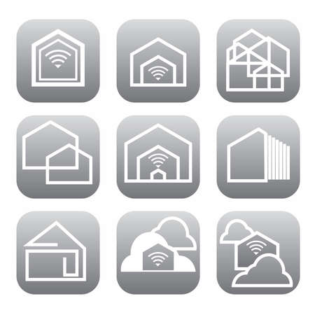 house with cloud iconのイラスト素材