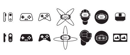 vector of Virtual Reality tools iconのイラスト素材
