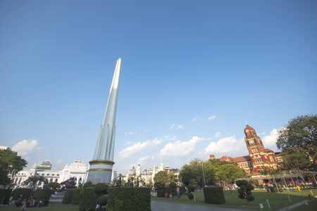 Maha Bandula park, Yangon, Myanmarのeditorial素材