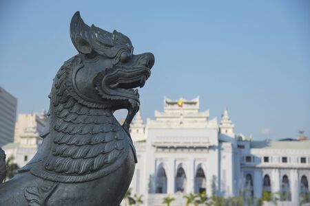 Maha Bandula park, Yangon, Myanmarの写真素材