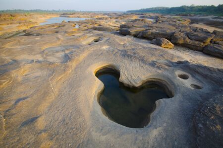 Sam Pan Bok,  Thai grand canyon at Ubon Ratchathani province, Thailandの写真素材