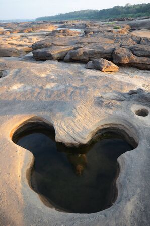 Sam Pan Bok,  Thai grand canyon at Ubon Ratchathani province, Thailandの写真素材