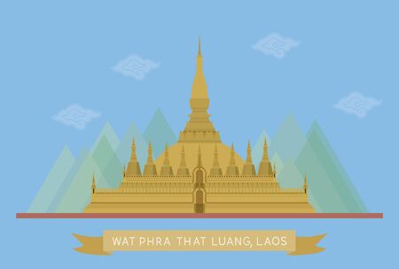 vector of wat phra that luang, Laosのイラスト素材