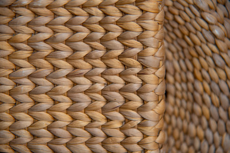 close up view of weaving bag
