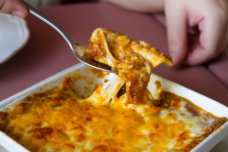 lasagna the Italian that has been popular throughout the world の写真素材