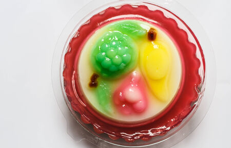 Jelly Fruit Salad delicious and colorful の写真素材