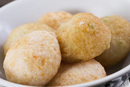 Hong Kong traditional snacks shrimp ballsの写真素材