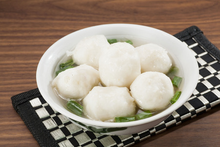 Hong Kong traditional snacks fish ballsの写真素材