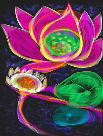 flower paintingの写真素材