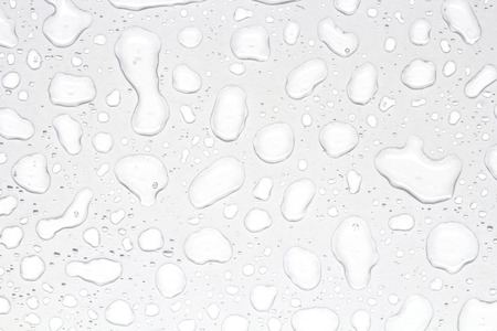 abstract water drops on a white backgroundの写真素材