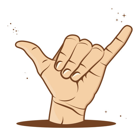 Hand gesture vibe/rock illustrationのイラスト素材
