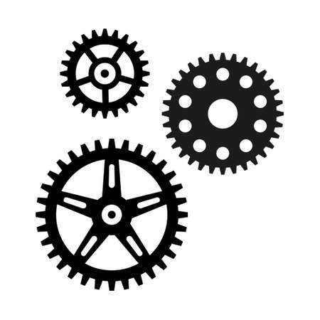 Setting icon. Flat style design Vector. CogWheel set.のイラスト素材
