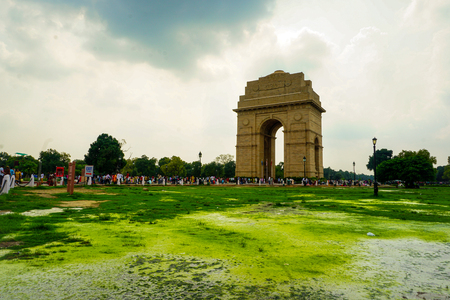 india - delhi - india gate - september 9, 2019, the india gate originally called the all india war memorial.のeditorial素材